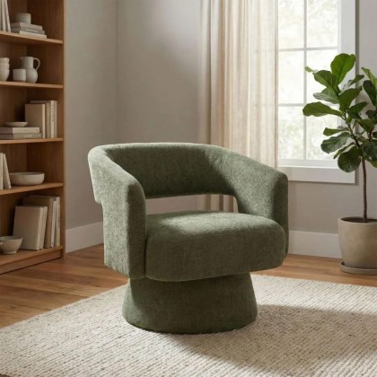 Orla Swivel Accent Chair - Green