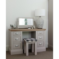 New England Bedroom Double Pedestal Dressing Table