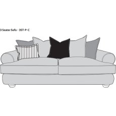 Buoyant Horatio 3 Seater Sofa - Pillow Back