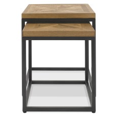 Indus Rustic Oak Nest of Tables