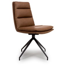 Nobo Swivel Dining Chair - Tan