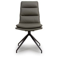 Nobo Swivel Dining Chair in Truffle (Black Powder Coated Legs) Nobo Swivel Dining Chair in Truffle (Black Powder Coated Legs)