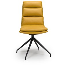 Nobo Swivel Dining Chair in Ochre (Black Powder Coated Legs) Nobo Swivel Dining Chair in Ochre (Black Powder Coated Legs)