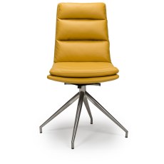 Nobo Swivel Dining Chair in Ochre (Stainless Steel Legs) Nobo Swivel Dining Chair in Ochre (Stainless Steel Legs)