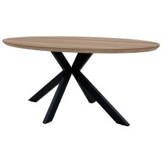 Manhattan 180cm Oval Table in Light Walnut