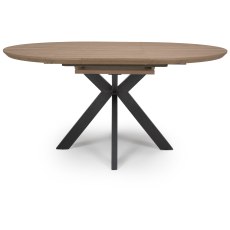 Manhattan Extending 120-160cm Round Dining Table in Light Walnut