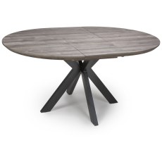 Manhattan Extending 120-160cm Round Dining Table in Grey