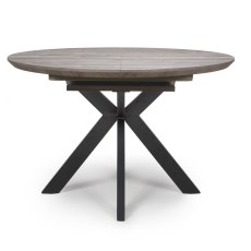 Manhattan Extending 120-160cm Round Dining Table in Grey