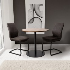 Manhattan 80cm Round Table in Oak