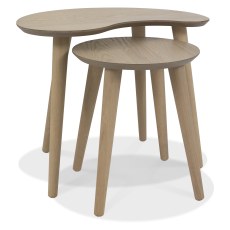 Dansk Scandi Oak Nest Of Lamp Tables