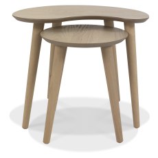 Dansk Scandi Oak Nest Of Lamp Tables