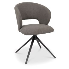 Stella 360 Self Returning Swivel Chair - Grey Boucle Fabric (Single)