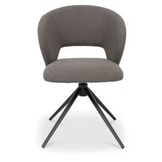 Stella 360 Self Returning Swivel Chair - Grey Boucle Fabric (Single)