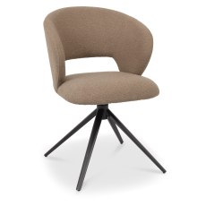 Stella 360 Self Returning Swivel Chair - Mocha Beige Boucle Fabric (Single)