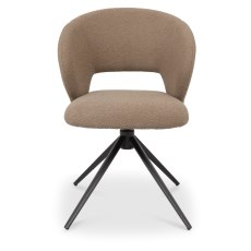 Stella 360 Self Returning Swivel Chair - Mocha Beige Boucle Fabric (Single)