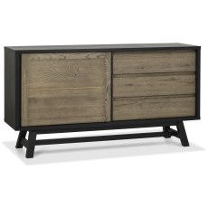 Camden Weathered Oak & Peppercorn Wide Sideboard