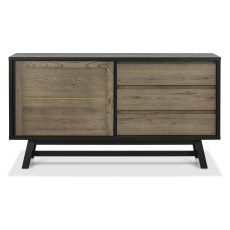 Camden Weathered Oak & Peppercorn Wide Sideboard