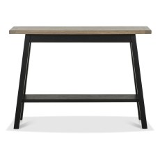 Camden Weathered Oak & Peppercorn Console Table with Shelf