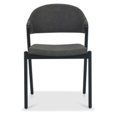Camden Peppercorn Upholstered Chair - Dark Grey (Pair)