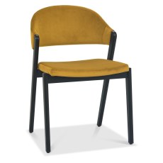 Camden Peppercorn Upholstered Chair - Mustard Velvet (Pair)