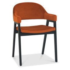 Camden Peppercorn Upholstered Armchair - Rust Velvet (Pair)