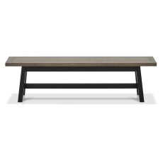 Camden Weathered Oak & Peppercorn Small Bench
