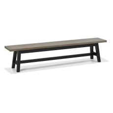 Camden Weathered Oak & Peppercorn Large Bench