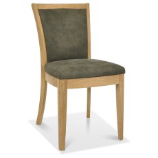 Chester Oak Upholstered Chair - Mocha Fabric (Pair) Chester Oak Upholstered Chair - Mocha Fabric (Pair)