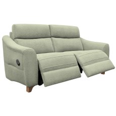G Plan Monza Fabric 3 Seater Manual Recliner with Wooden Feet