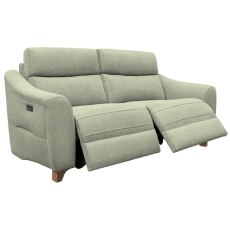 G Plan Monza Fabric 3 Seater Power Recliner with Wooden Feet