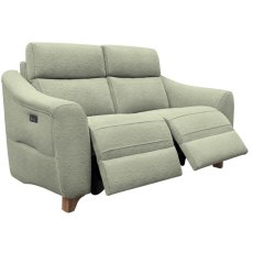 G Plan Monza Fabric 2 Seater Power Recliner with Wooden Feet
