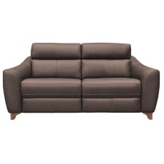G Plan Monza Leather 3 Seater Sofa with Wooden Feet