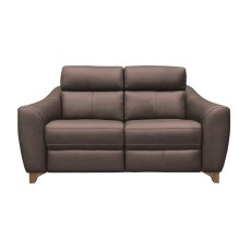 G Plan Monza Leather 2 Seater Sofa with Wooden Feet