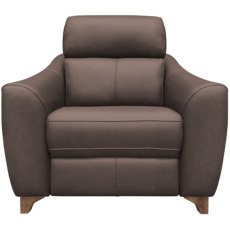 G Plan Monza Leather Chair with Wooden Feet