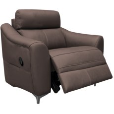 G Plan Monza Leather Manual Recliner Chair with Metal Feet