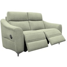G Plan Monza Fabric 2 Seater Manual Recliner with Metal Feet