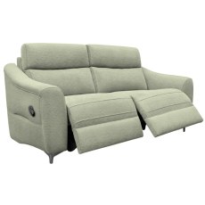 G Plan Monza Fabric 3 Seater Manual Recliner with Metal Feet