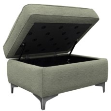 G Plan Monza Fabric Storage Stool with Metal Feet