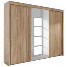 Rauch Imperial 250cm 3 Door Sliding Wardrobe with Centre Mirror