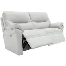 G Plan Seattle Leather 2 Seater Power Recliner Sofa with Lumbar