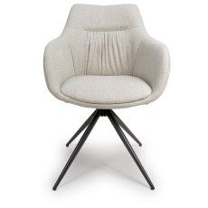 Boden Swivel Dining Armchair in Natural (Pair)