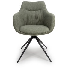 Boden Swivel Dining Armchair in Sage (Pair)