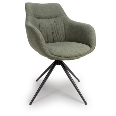 Boden Swivel Dining Armchair in Sage