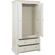 Ludlow Painted 2 Drawer Gents Double Wardrobe