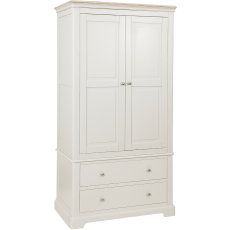 Ludlow Painted 2 Drawer Gents Double Wardrobe