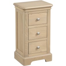 Ludlow Oak 3 Drawer Compact Bedside