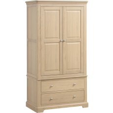 Ludlow Oak 2 Drawer Gents Double Wardrobe