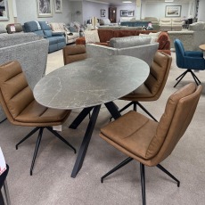 Galaxy Oval 180cm Table with 4 x Nobo Swivel Chairs Galaxy Oval 180cm Table with 4 x Nobo Swivel Chairs