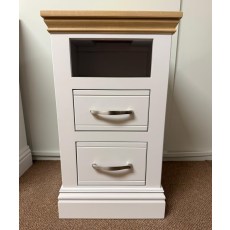 Hill & Hunter New England 2 Drawer Open Shelf Narrow Bedside Hill & Hunter New England 2 Drawer Open Shelf Narrow Bedside