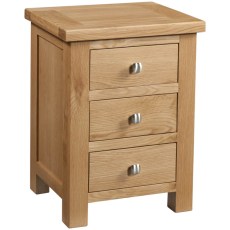 Dodford Oak 3 Drawer Bedside